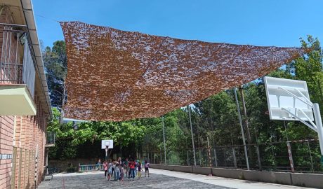 Tendal instal·lat a l'escola de Castellciutat