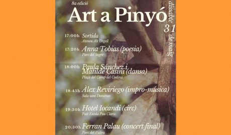 Cartell anunciant la 8a edició d'Art a Pinyó