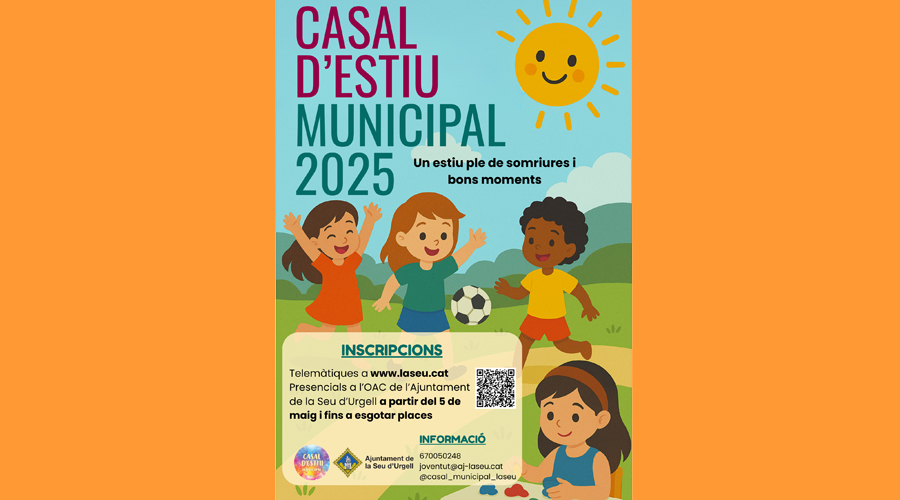 Cartell del casal municipal d'estiu (Aj. la Seu)