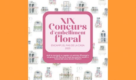 Cartell de la 19a edició del concurs d’embelliment floral d'Encamp i el Pas