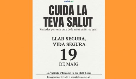 Cartell anunciant la xerrada d'aquest dilluns per a la gent gran