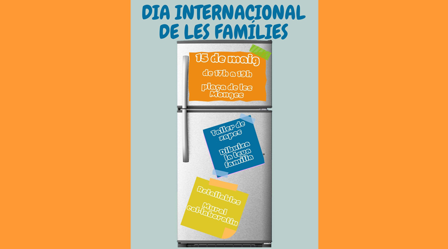 Cartell anunciant les activitats, a la Seu, per al Dia Internacional de les Famílies (Aj. la Seu)