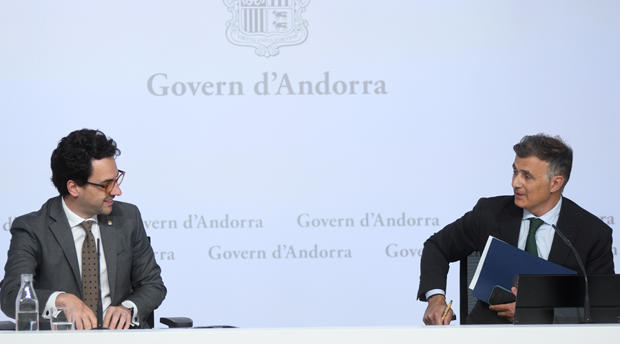 El ministre portaveu, Guillem Casal, i el secretari d'Estat, Marc Rossell (SFGA)