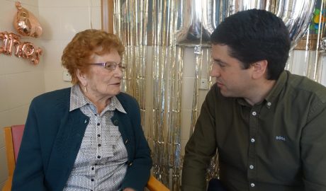 Nativitat Rugall amb l'alcalde de la Seu