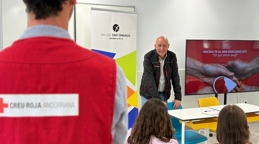 Una imatge de la presentació de la campanya de donació de sang (Creu Roja Andorrana)
