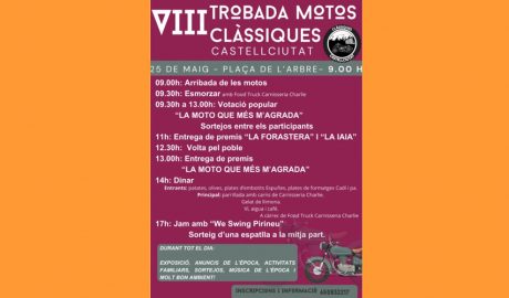 Cartell de la 8a edició de la Trobada de Motos Clàssiques de Castellciutat