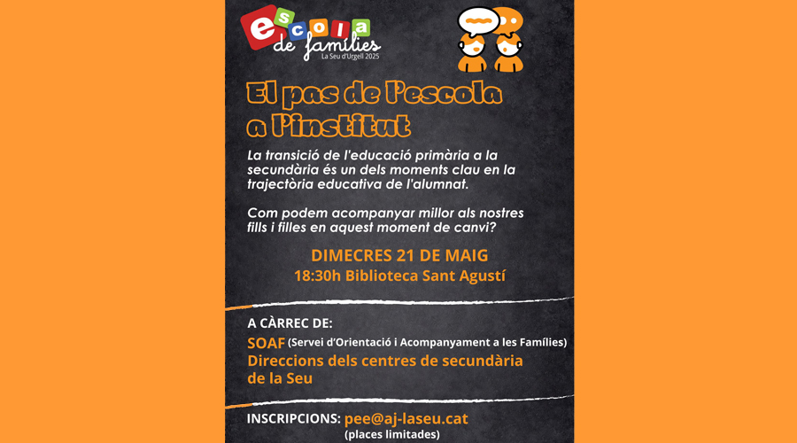 El cartell anunciant la xerrada