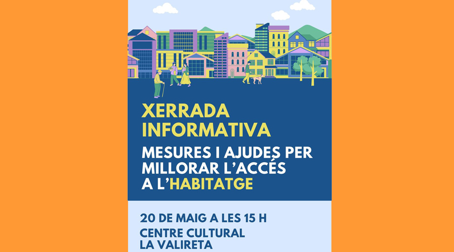 Cartell anunciant la xerrada informativa sobre accés a l'habitatge (Comú d'Encamp)