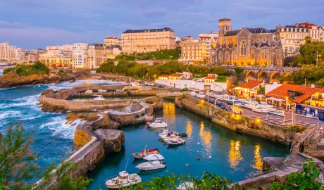 Vista parcial de Biarritz al capvespre