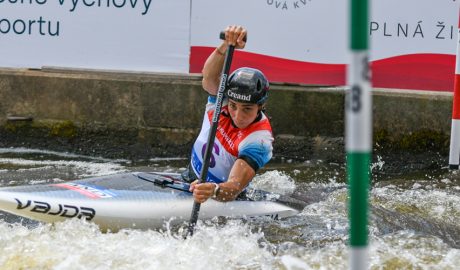 Mònica Doria competint a Praga