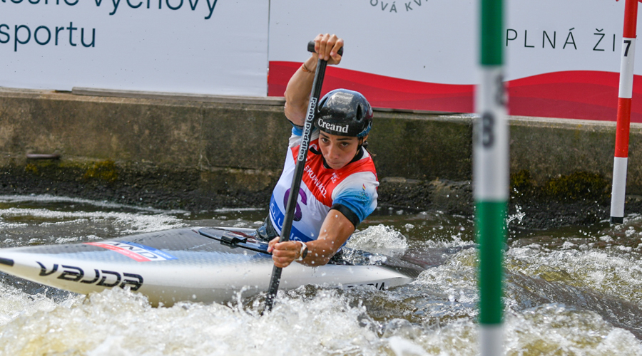Mònica Doria competint a Praga (FACC)