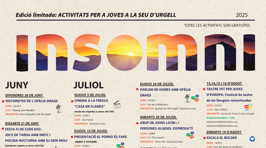 Cartell de l'Insomni 2025 (Aj. la Seu)
