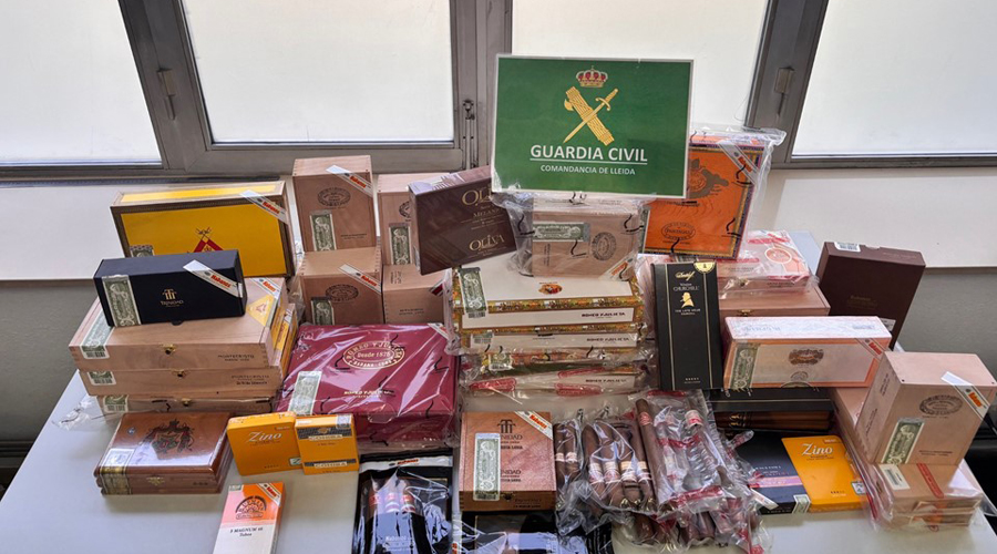 Els cigars intervinguts. Foto: Guàrdia Civil. Ministeri espanyol de l'Interior