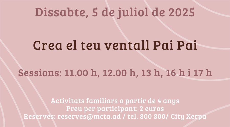 Cartell anunciant el taller de ventalls (MCTA)