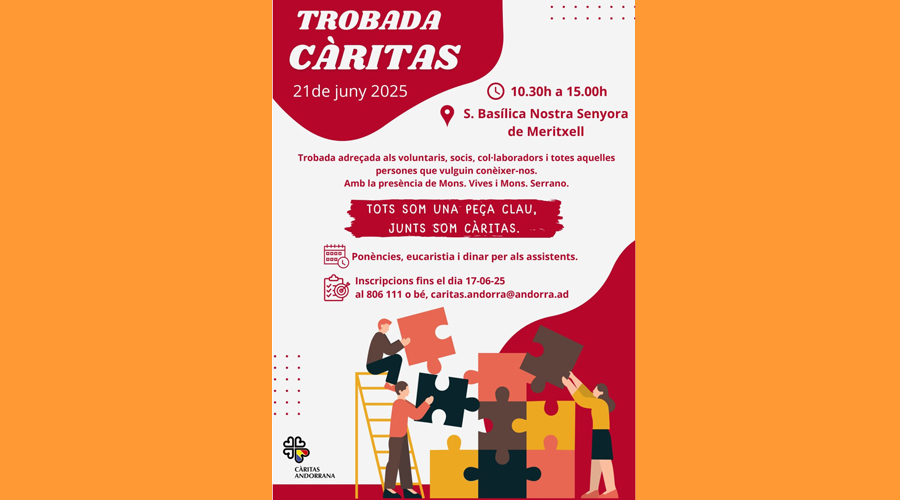 El cartell anunciador de la trobada (Càritas Andorrana)