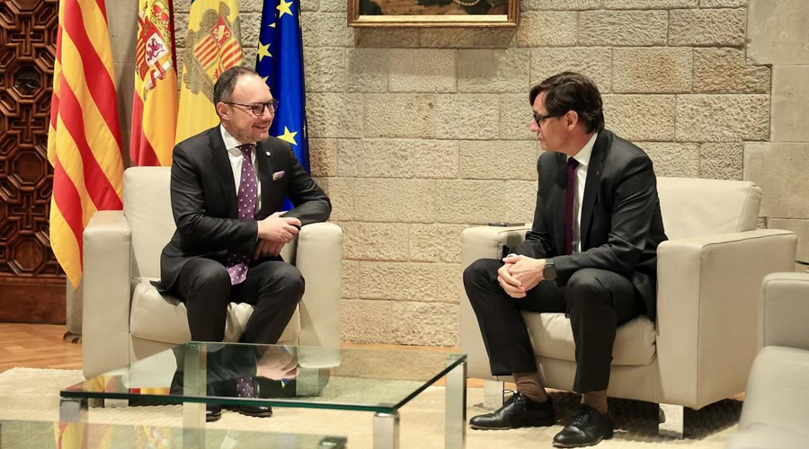Xavier Espot i Salvador Illa en una reunió anterior (SFGA)