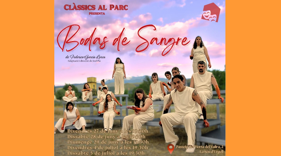 Cartell anunciant les representacions de l'obra de teatre "Bodas de sangre"