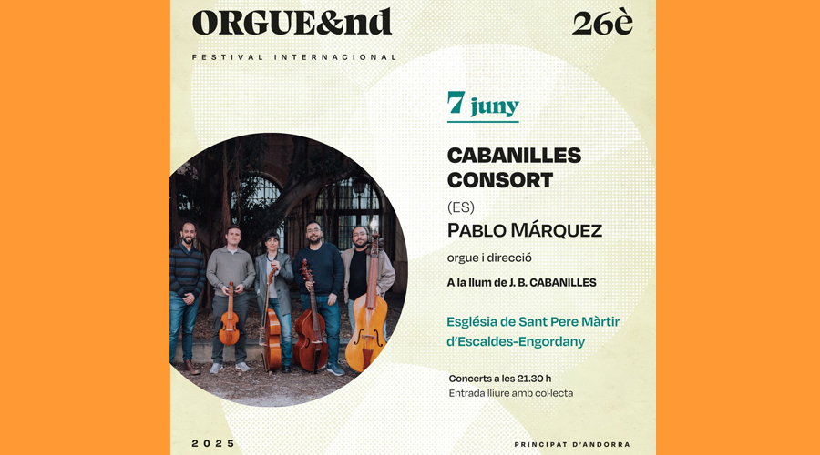 Cartell anunciant el concert del dissabte, 7 de juny (Orgue&nd)