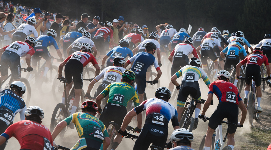 La Copa del Món UCI de BTT, a punt d'aterrar a Pal Arinsal. Foto: Cedida