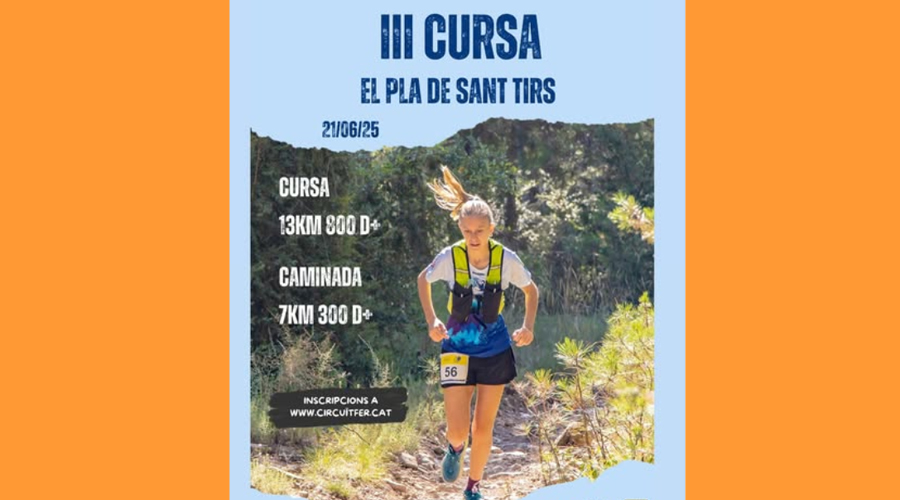 Cartell anunciant la Cursa del Pla de Sant Tirs