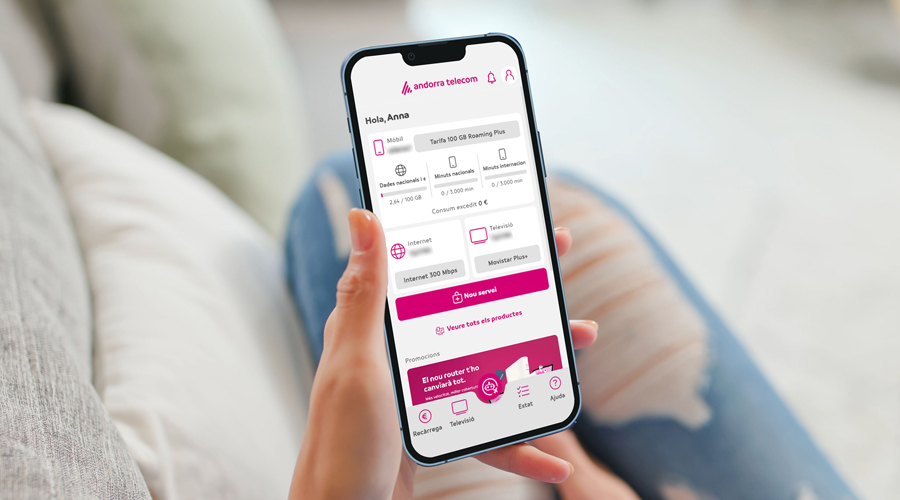 Millores a l'aplicació mòbil de l'operadora (Andorra Telecom)