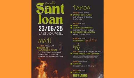 Cartell anunciant la revetlla de Sant Joan a la Seu