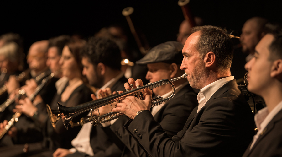 Membres d'Sporadik Brass durant un concert de l'OJC (Govern.cat)