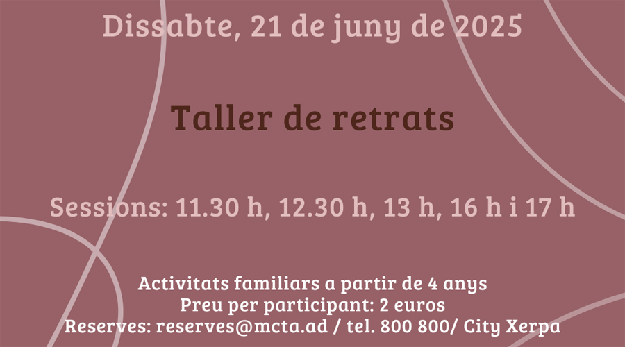 Cartell anunciant el taller de dissabte (MCTA)