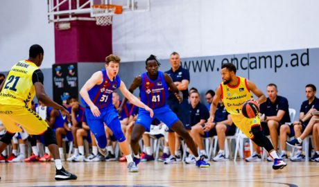 El Barça de bàsquet contra el BC Andorra en la seva estada de 2021