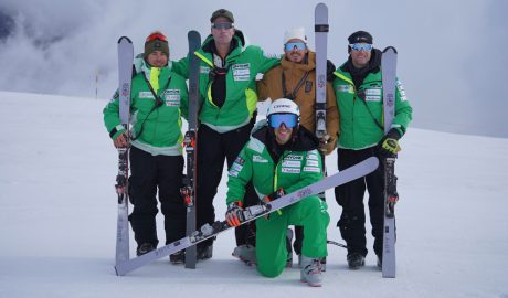 L'equip de Joan Verdú al complet, a Saas Fee
