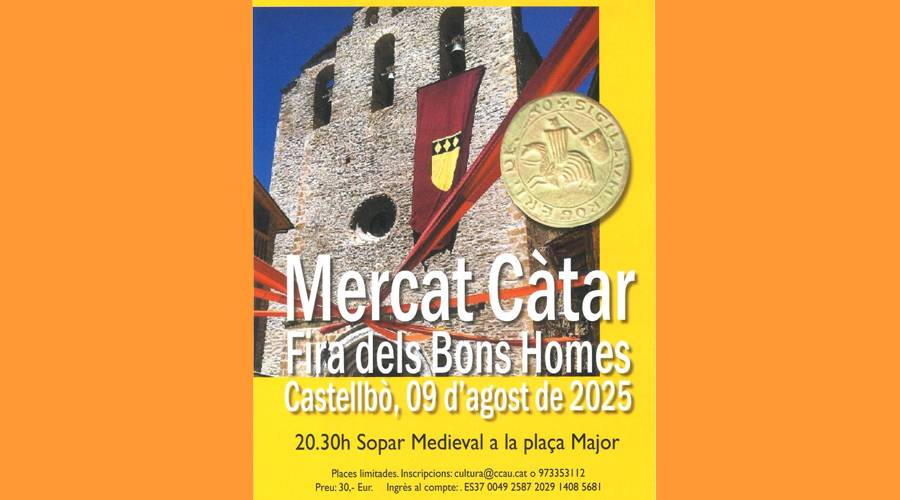 Cartell anunciant el Mercat Càtar de Castellbò (CCAU)