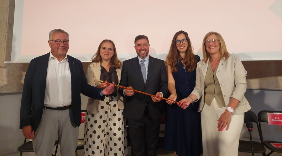 Els regidors d'ERC a l'Ajuntament de Puigcerdà amb el nou alcalde, Joan Manel Serra, al centre (ERC)