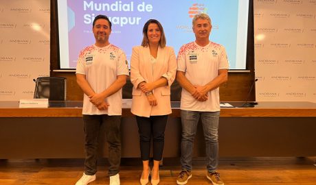 Alfonso Maltrana, Maria Suárez d'Andbank -patrocinador de la federació- i Joan Clotet