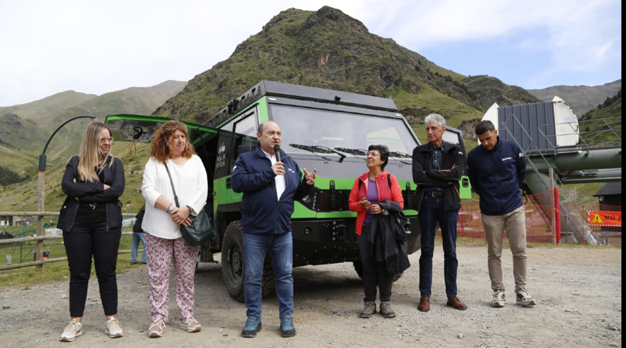 El president de Ferrocarrils durant la presentació del Torgo (Govern.cat)