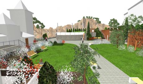 Render dels entorns de la Casa de la Vall