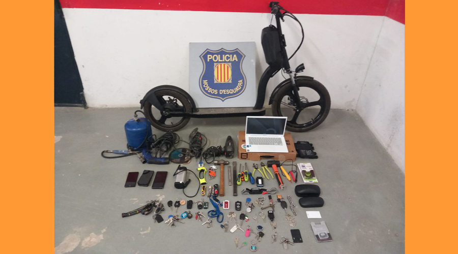 Articles intervinguts al detingut (Mossos d'Esquadra)