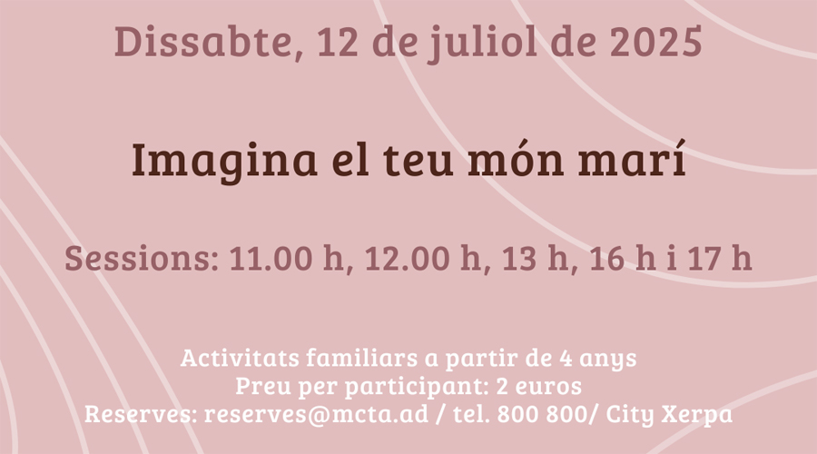 Cartell anunciant el taller de paisatges marins (MCTA)