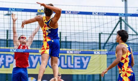 La parella masculina andorrana en un dels seus partits a Irlanda