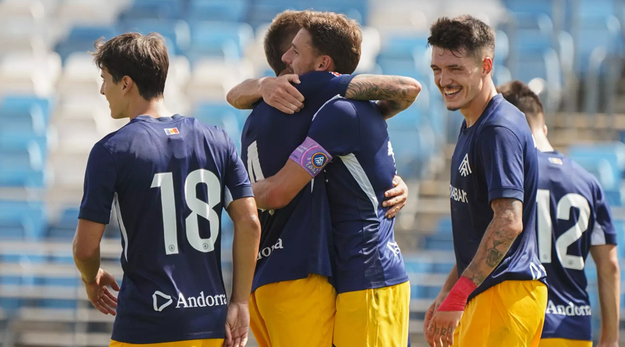 Alegria andorrana per la victòria contra el Castilla per 1 a 3 (FC Andorra