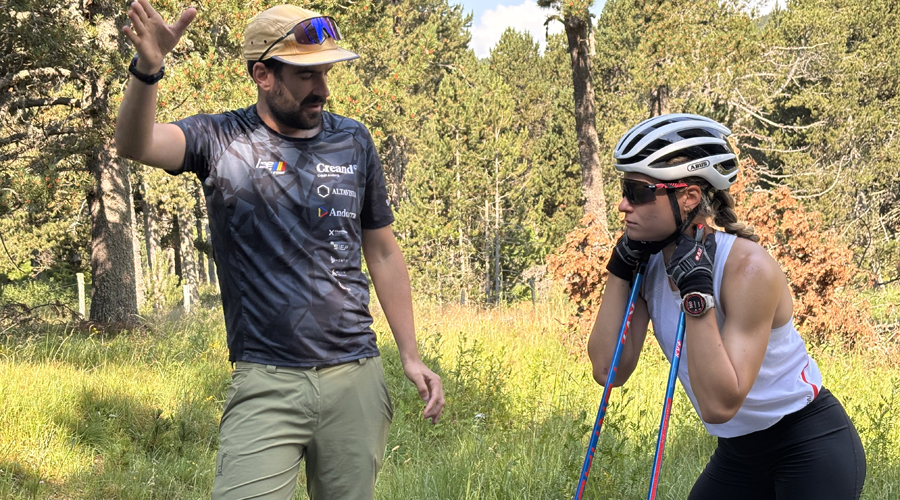 Gina del Rio i Xabier del Val, a Font Romeu. FOTO: FAE