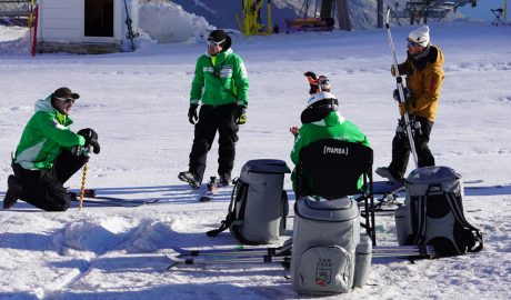 L'equip de Joan Verdú, a Saas Fee