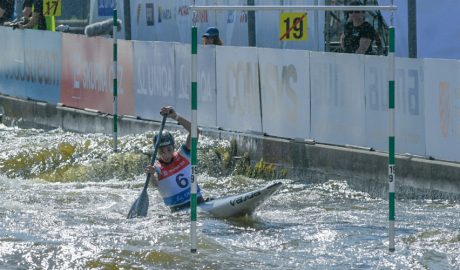 Mònica Doria competint a Praga