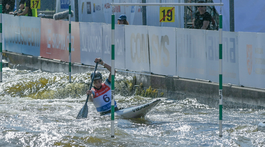 Mònica Doria competint a Praga (FACC)
