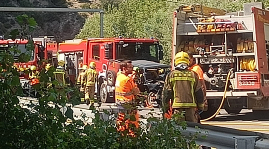 Accident greu a la C-14 al terme de Fígols i Alinyà (Foto: RàdioSeu / cedida)