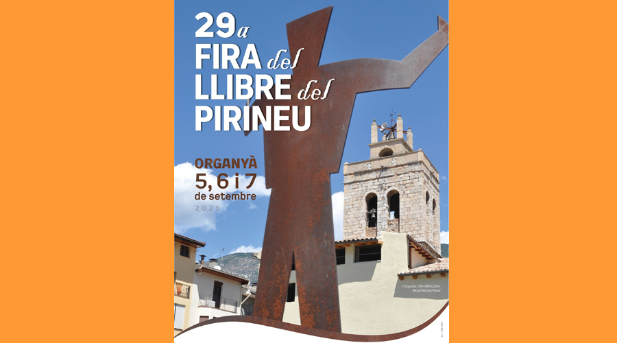 Cartell de la propera edició de la Fira del Llibre del Pirineu, a Organyà
