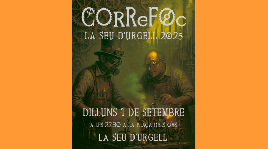 Cartell anunciador del correfoc de la Festa Major de la Seu d'Urgell (Aj. la Seu)