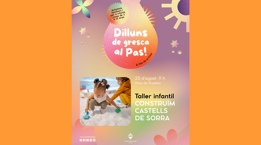 Cartell anunciador del taller (Comú d'Encamp)
