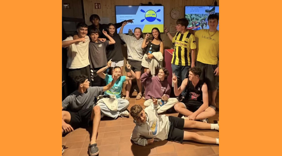 Els joves urgellencs que participen en l'intercanvi amb el club alemany Kanu Schwaben (Foto: Cadí CK)