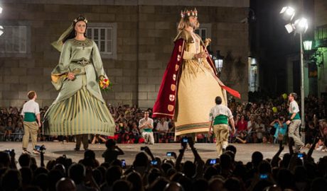 Ball de gegants a les festes de la Mercè