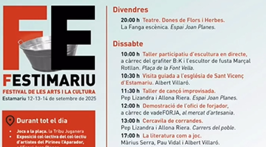El Festimariu se celebrarà del 12 al 14 de setembre